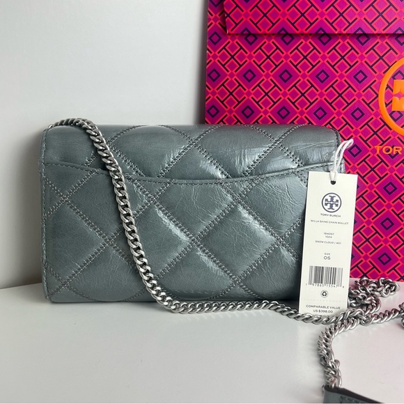 NWT Tory Burch Willa Shine Chain On Wallet - Picture 8 of 9